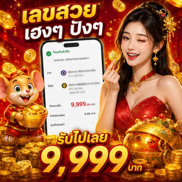 เลขสวย เฮงๆ ปังๆ รับไปเลย 9,999 บาท